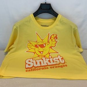 NWT Sunkist Yellow Crop Top Size XL